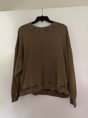 Free People FP Movement All Star Solid Pullover - Dried Thyme